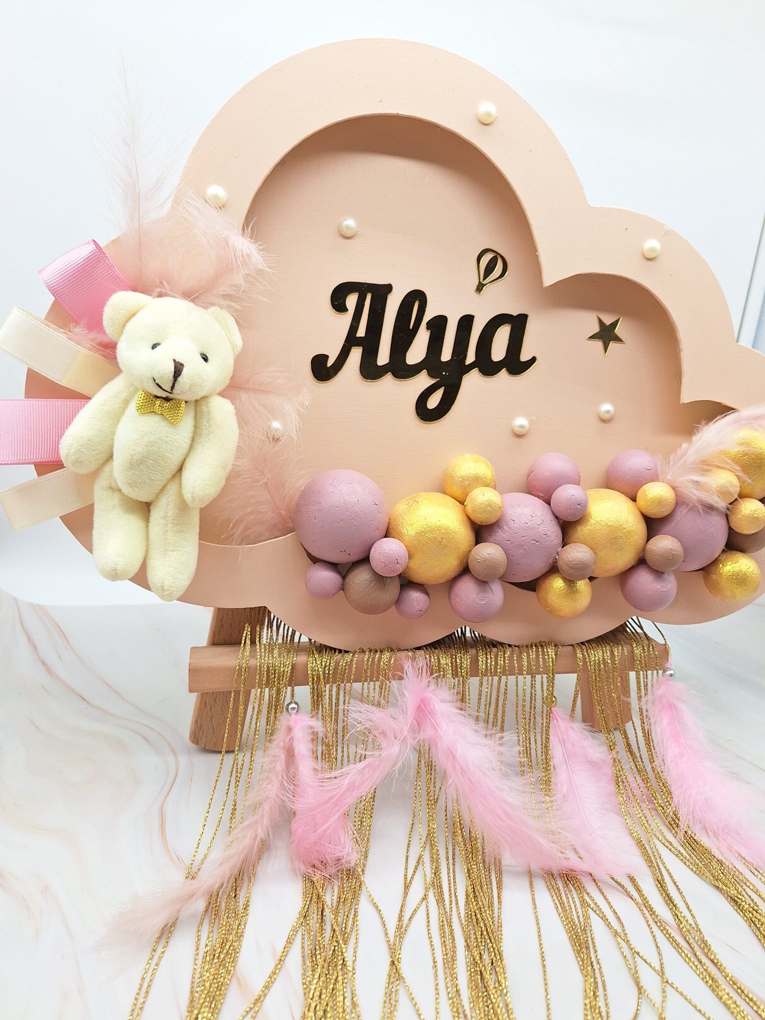 alya-bulut-ahsap-pano-renkli-toplar-ve-ayicik-figurlu-led-isik-secenekli Alya Bulut Ahşap Pano Renkli Toplar ve Ayıcık Figürlü LED Işık Seçenekli - Görsel 1