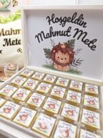Mahmut Mete İsme Özel Etiketli Çikolata Kutusu ve 50 Adet Çikolata